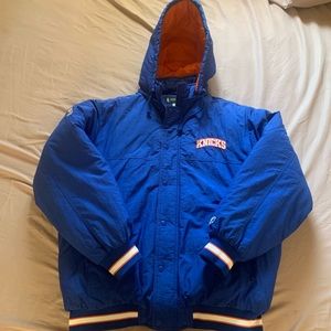 Hardwood Classics Vintage. New York Knicks Puffer Jacket With Hood